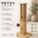 Petzy™ Eco Wooden Cat Scratching Tower