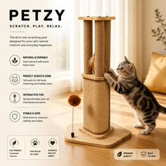 Petzy™ Eco Wooden Cat Scratching Tower